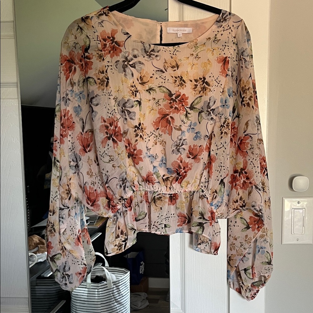 Olivaceous Multicolor Floral Blouse